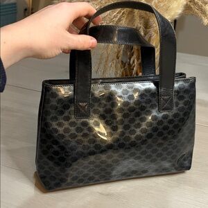 Vintage Celine Macadam PVC Mini Tote‎ – Black 11"x7"x3"